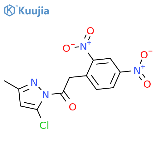 1H-PYRAZOLE, 5-CHLORO-1-[(2,4-DINITROPHENYL)ACETYL]-3-METHYL- structure