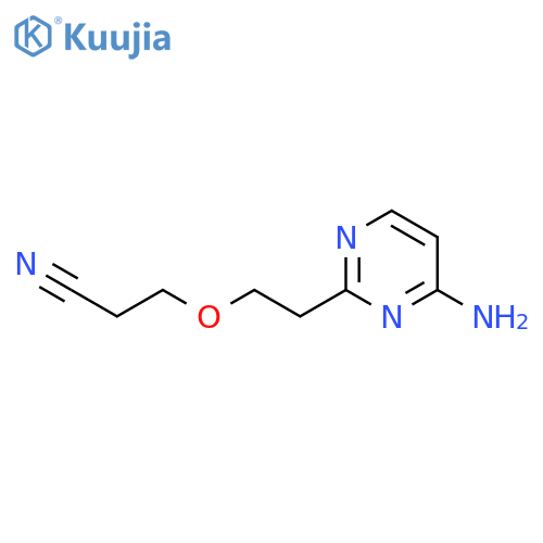 Propanenitrile, 3-[2-(4-amino-2-pyrimidinyl)ethoxy]- structure
