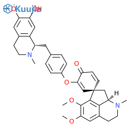 Spiro[2,5-cyclohexadiene-1,7'(1'H)-cyclopent[ij]isoquinolin]-4-one, 2',3',8',8'a-tetrahydro-5',6'-dimethoxy-1'-methyl-3-[4-[[(1S)-1,2,3,4-tetrahydro-7-hydroxy-6-methoxy-2-methyl-1-isoquinolinyl]methyl]phenoxy]-, (1S,8'aR)- (9CI) structure