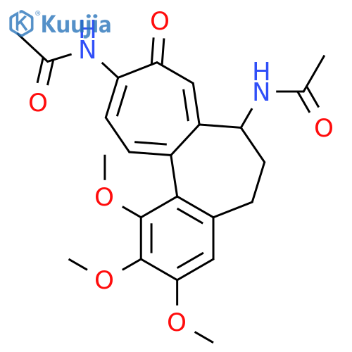 N,N'-[(7S)-1,2,3-trimethoxy-9-oxo-5,6,7,9-tetrahydrobenzo[a]heptalene-7,10-diyl]diacetamide structure