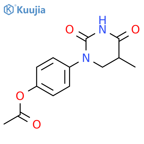 2,4(1H,3H)-PYRIMIDINEDIONE, 1-[4-(ACETYLOXY)PHENYL]DIHYDRO-5-METHYL- structure