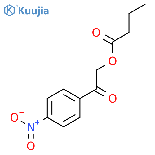 Butanoic acid, 2-(4-nitrophenyl)-2-oxoethyl ester structure
