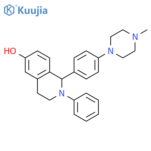 6-Isoquinolinol,1,2,3,4-tetrahydro-1-[4-(4-methyl-1-piperazinyl)phenyl]-2-phenyl- structure