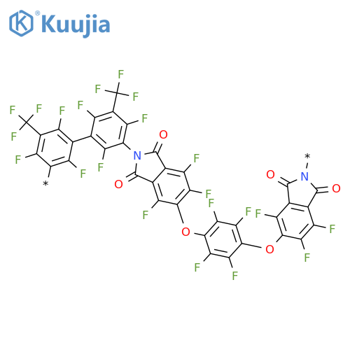 POLY[(4,6,7-TRIFLUORO-1,3-DIHYDRO-1,3-DIOXO-2H-ISOINDOLE-2,5-DIYL)OXY(2,3,5,6-TETRAFLUORO-1,4-PHENYLENE)OXY(4,6,7-TRIFLUORO-1,3-DIHYDRO-1,3-DIOXO-2H-ISOINDOLE-5,2-DIYL)[2,2',4,4',6,6'-HEXAFLUORO-5,5'-BIS(TRIFLUOROMETHYL)[1,1'-BIPHENYL]-3,3'-DIYL]] structure