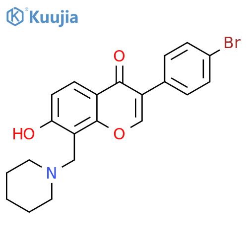 3-(4-bromophenyl)-7-hydroxy-8-(piperidin-1-yl)methyl-4H-chromen-4-one structure