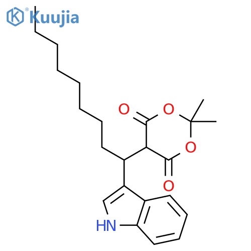 1,3-DIOXANE-4,6-DIONE, 5-[1-(1H-INDOL-3-YL)NONYL]-2,2-DIMETHYL- structure
