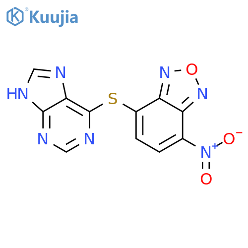 9H-Purine,6-[(7-nitro-2,1,3-benzoxadiazol-4-yl)thio]- structure