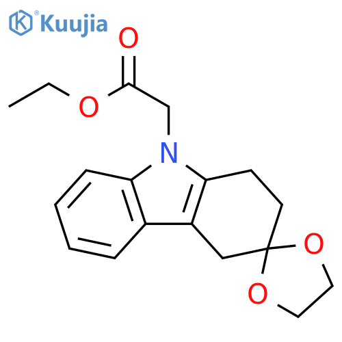 Ethyl 1,4-dihydrospiro[3H-carbazole-3,2′-[1,3]dioxolane]-9(2H)-acetate structure