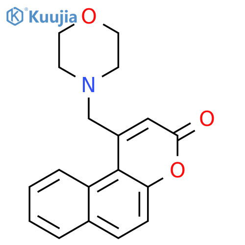1-(morpholin-4-yl)methyl-3H-benzofchromen-3-one structure