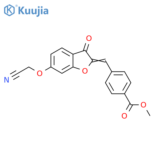 methyl 4-{(2Z)-6-(cyanomethoxy)-3-oxo-2,3-dihydro-1-benzofuran-2-ylidenemethyl}benzoate structure