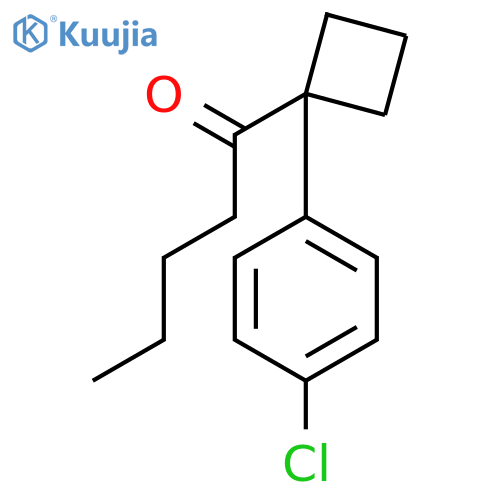 1-Pentanone, 1-[1-(4-chlorophenyl)cyclobutyl]- structure