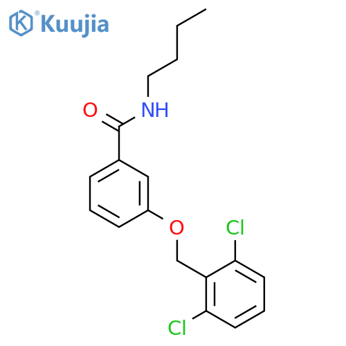 Benzamide, N-butyl-3-[(2,6-dichlorophenyl)methoxy]- structure