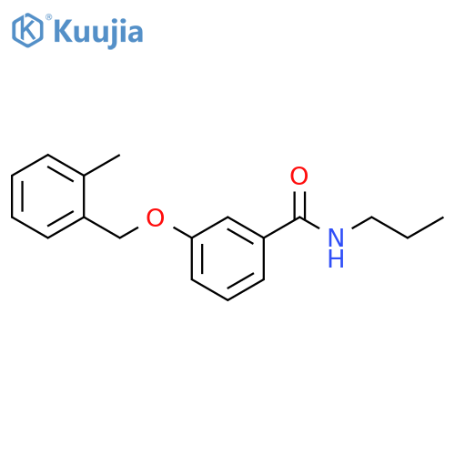 Benzamide, 3-[(2-methylphenyl)methoxy]-N-propyl- structure