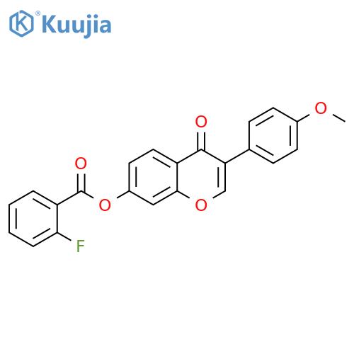 3-(4-methoxyphenyl)-4-oxo-4H-chromen-7-yl 2-fluorobenzoate structure