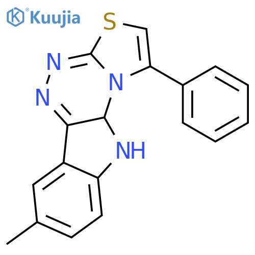 Thiazolo[2',3':3,4][1,2,4]triazino[5,6-b]indole, 7-methyl-1-phenyl- structure