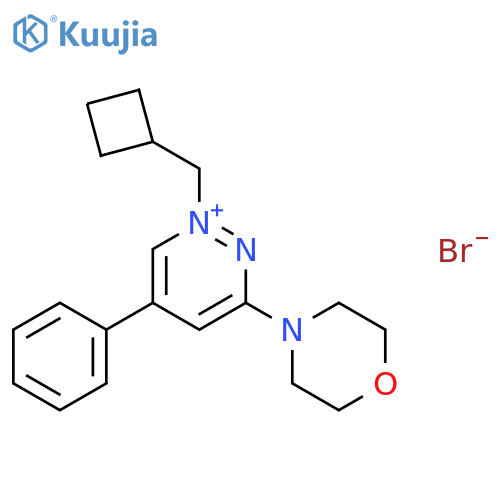 Pyridazinium, 1-(cyclobutylmethyl)-3-(4-morpholinyl)-5-phenyl-, bromide structure