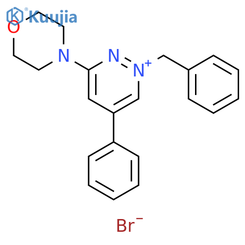 Pyridazinium, 3-(4-morpholinyl)-5-phenyl-1-(phenylmethyl)-, bromide structure