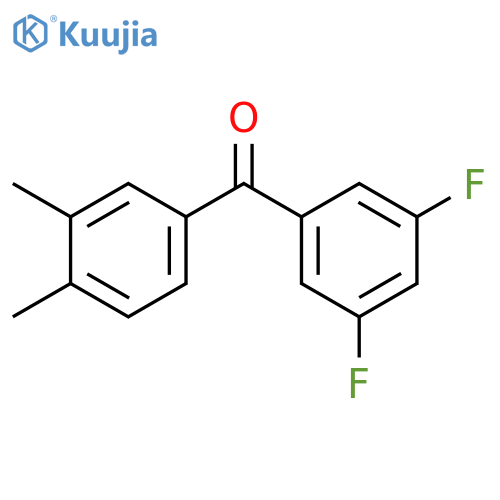 (3,5-difluorophenyl)(3,4-dimethylphenyl)methanone structure