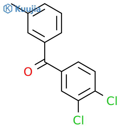 3,4-Dichloro-3'-methylbenzophenone structure