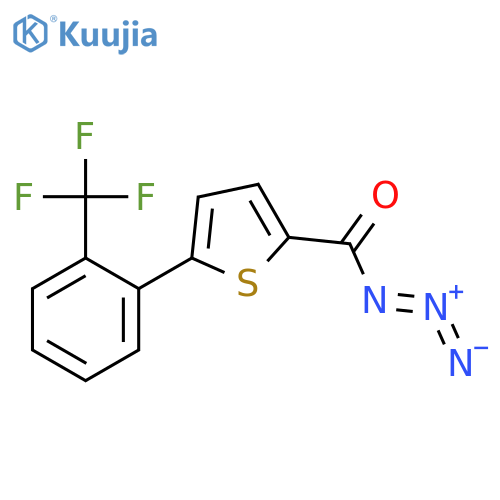 2-Thiophenecarbonyl azide, 5-[2-(trifluoromethyl)phenyl]- structure