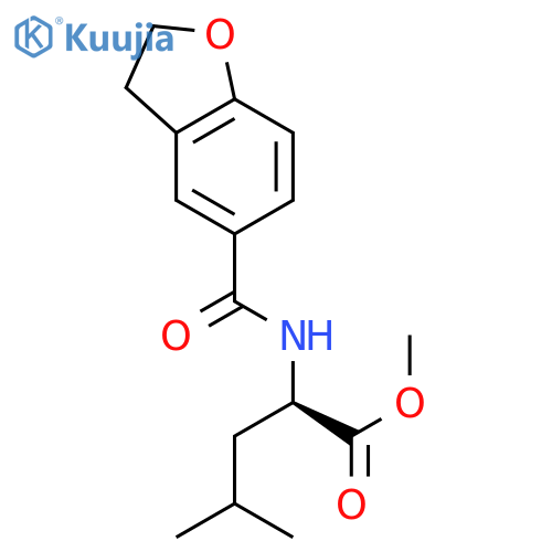 D-Leucine, N-[(2,3-dihydro-5-benzofuranyl)carbonyl]-, methyl ester structure