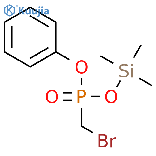 Phosphonic acid, (bromomethyl)-, phenyl trimethylsilyl ester structure