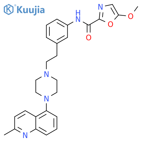 2-Oxazolecarboxamide,5-methoxy-N-[3-[2-[4-(2-methyl-5-quinolinyl)-1-piperazinyl]ethyl]phenyl]- structure