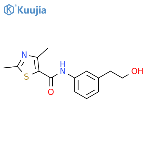 5-Thiazolecarboxamide, N-[3-(2-hydroxyethyl)phenyl]-2,4-dimethyl- structure