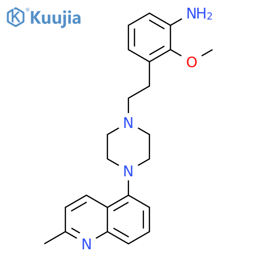 Benzenamine,2-methoxy-3-[2-[4-(2-methyl-5-quinolinyl)-1-piperazinyl]ethyl]- structure