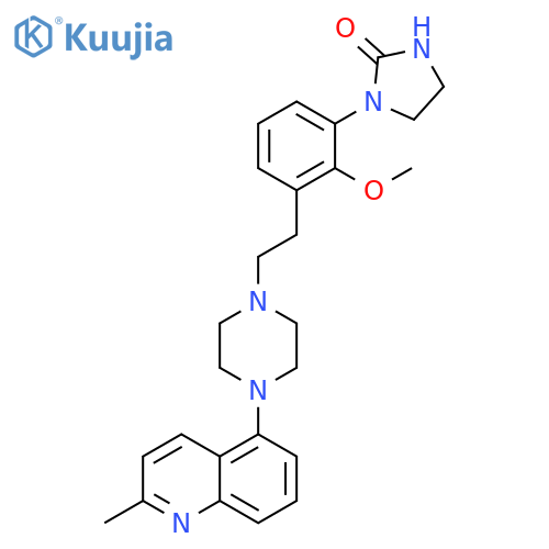 2-Imidazolidinone,1-[2-methoxy-3-[2-[4-(2-methyl-5-quinolinyl)-1-piperazinyl]ethyl]phenyl]- structure