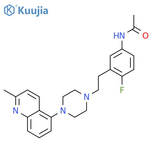 Acetamide,N-[4-fluoro-3-[2-[4-(2-methyl-5-quinolinyl)-1-piperazinyl]ethyl]phenyl]- structure