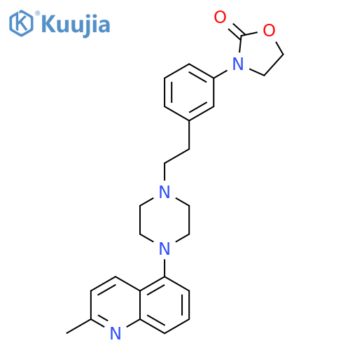 2-Oxazolidinone,3-[3-[2-[4-(2-methyl-5-quinolinyl)-1-piperazinyl]ethyl]phenyl]- structure