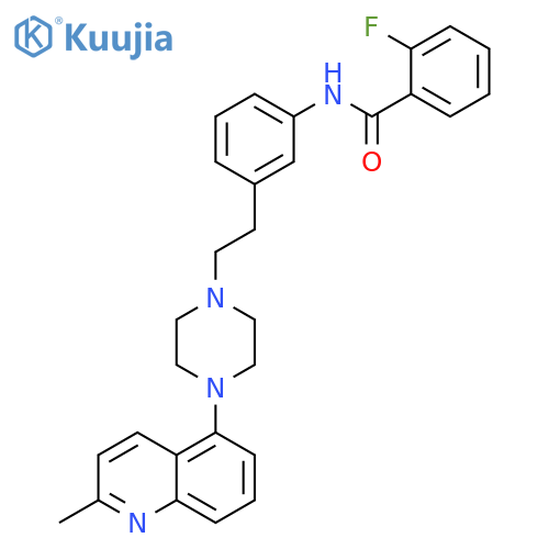 Benzamide,2-fluoro-N-[3-[2-[4-(2-methyl-5-quinolinyl)-1-piperazinyl]ethyl]phenyl]- structure