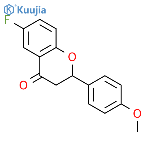 4H-1-Benzopyran-4-one, 6-fluoro-2,3-dihydro-2-(4-methoxyphenyl)- structure