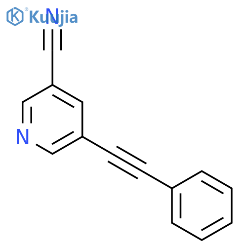 5-(2-phenylethynyl)nicotinonitrile structure