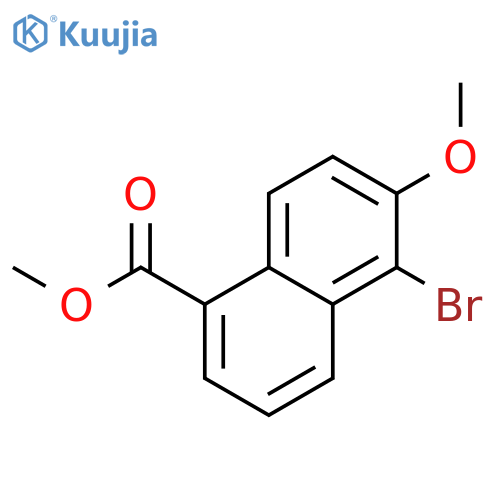 1-Naphthalenecarboxylic acid, 5-bromo-6-methoxy-, methyl ester structure