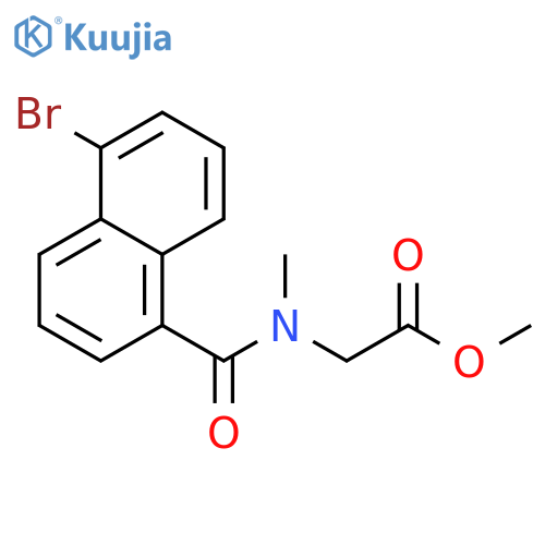 Glycine, N-[(5-bromo-1-naphthalenyl)carbonyl]-N-methyl-, methyl ester structure