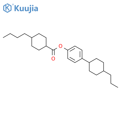 Cyclohexanecarboxylicacid, 4-butyl-, 4-(trans-4-propylcyclohexyl)phenyl ester, trans- structure