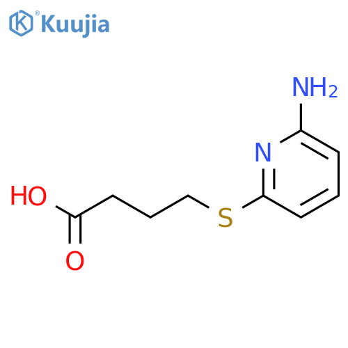 Butanoic acid, 4-[(6-amino-2-pyridinyl)thio]- structure
