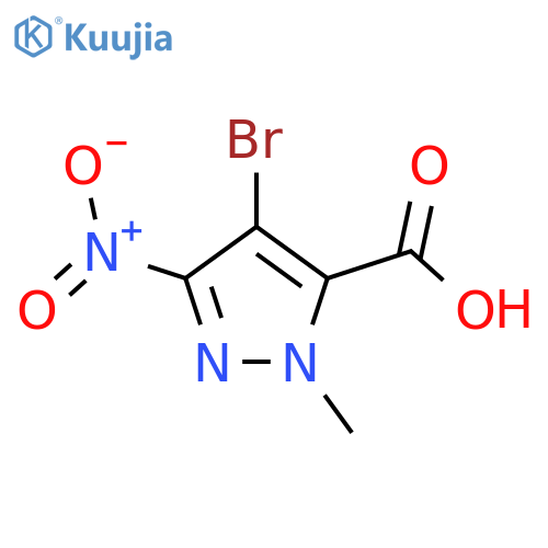 4-bromo-1-methyl-3-nitro-1H-pyrazole-5-carboxylic acid structure