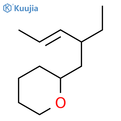 2H-PYRAN, 2-(2-ETHYL-3-PENTENYL)TETRAHYDRO- structure