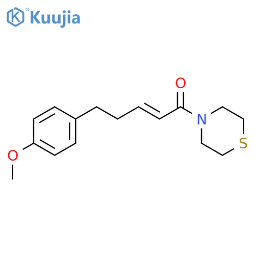 THIOMORPHOLINE, 4-[(2E)-5-(4-METHOXYPHENYL)-1-OXO-2-PENTENYL]- structure