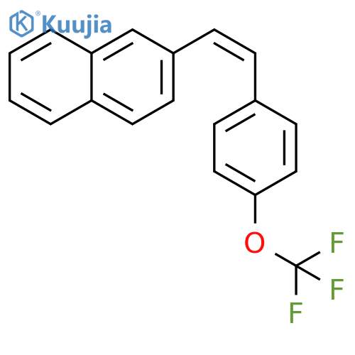 Naphthalene, 2-[(1Z)-2-[4-(trifluoromethoxy)phenyl]ethenyl]- structure