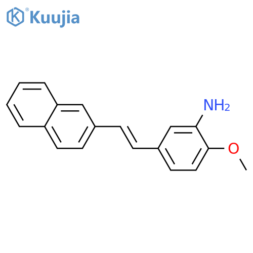 Benzenamine, 2-methoxy-5-[(1Z)-2-(2-naphthalenyl)ethenyl]- structure