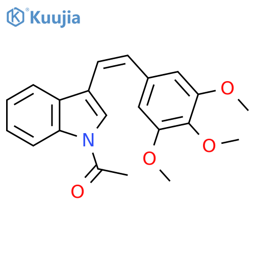 1H-Indole, 1-acetyl-3-[(1Z)-2-(3,4,5-trimethoxyphenyl)ethenyl]- structure