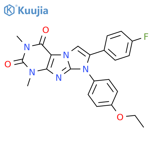 8-(4-ethoxyphenyl)-7-(4-fluorophenyl)-1,3-dimethyl-1H,2H,3H,4H,8H-imidazo1,2-gpurine-2,4-dione structure