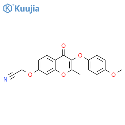 2-{3-(4-methoxyphenoxy)-2-methyl-4-oxo-4H-chromen-7-yloxy}acetonitrile structure