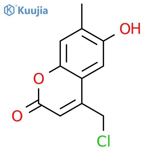 4-(chloromethyl)-6-hydroxy-7-methyl-2H-chromen-2-one structure