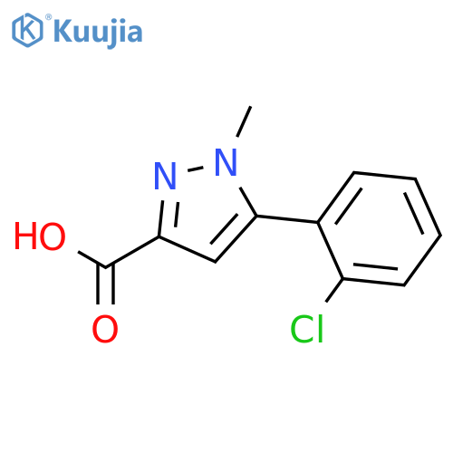 1H-PYRAZOLE-3-CARBOXYLIC ACID, 5-(2-CHLOROPHENYL)-1-METHYL- structure