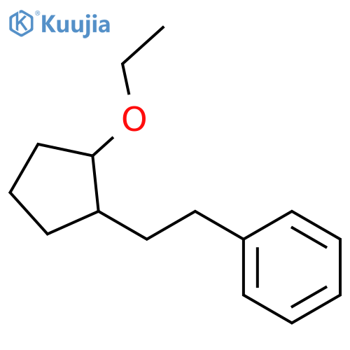 BENZENE, [2-(2-ETHOXYCYCLOPENTYL)ETHYL]- structure